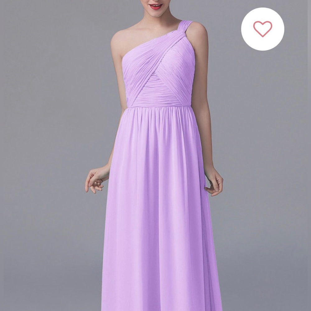 Lilac One-shoulder bridesmaid dress